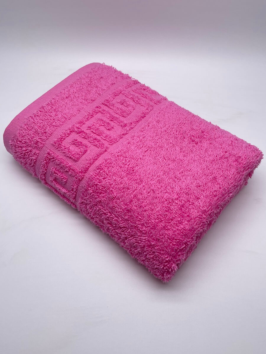 Полотенце махровое с греческим бордюром AURORA PINK